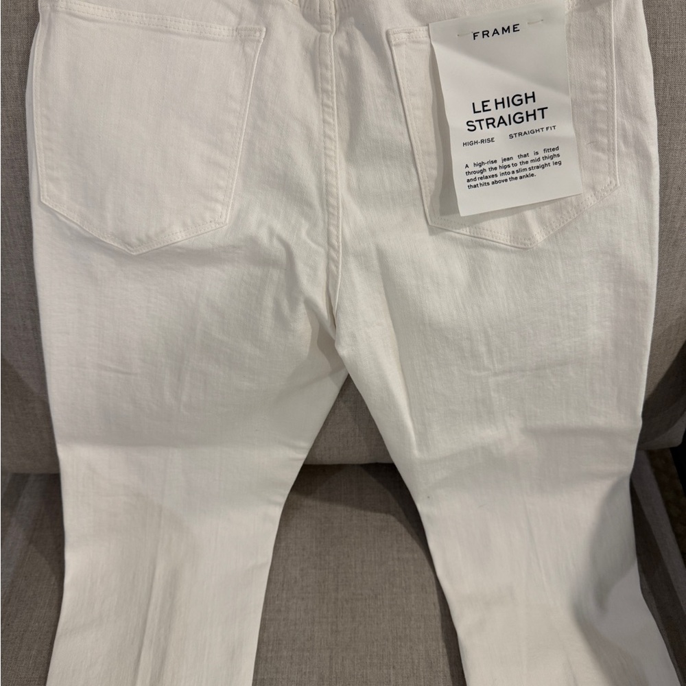 Frame Denim Le High Straight White Jeans - Picture 2 of 5